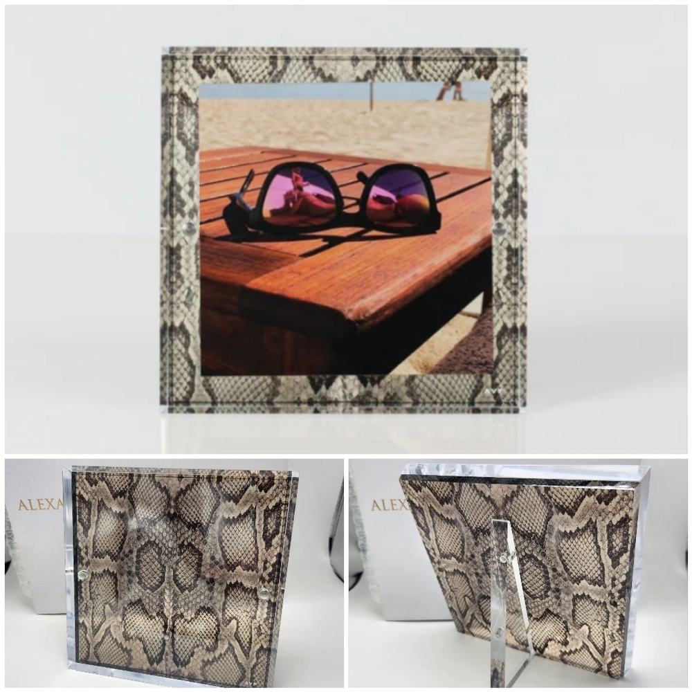 Alexandra Von Furstenberg Snakeskin Snap Picture Frame 5x5